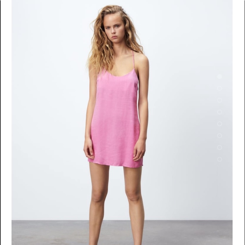 Zara flowy mini dress (pink) size M